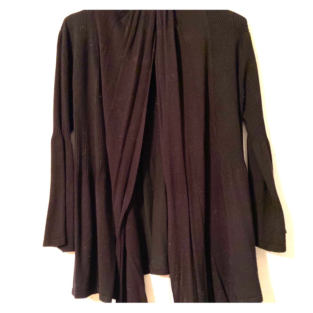Black BoHo throw over cardigan.